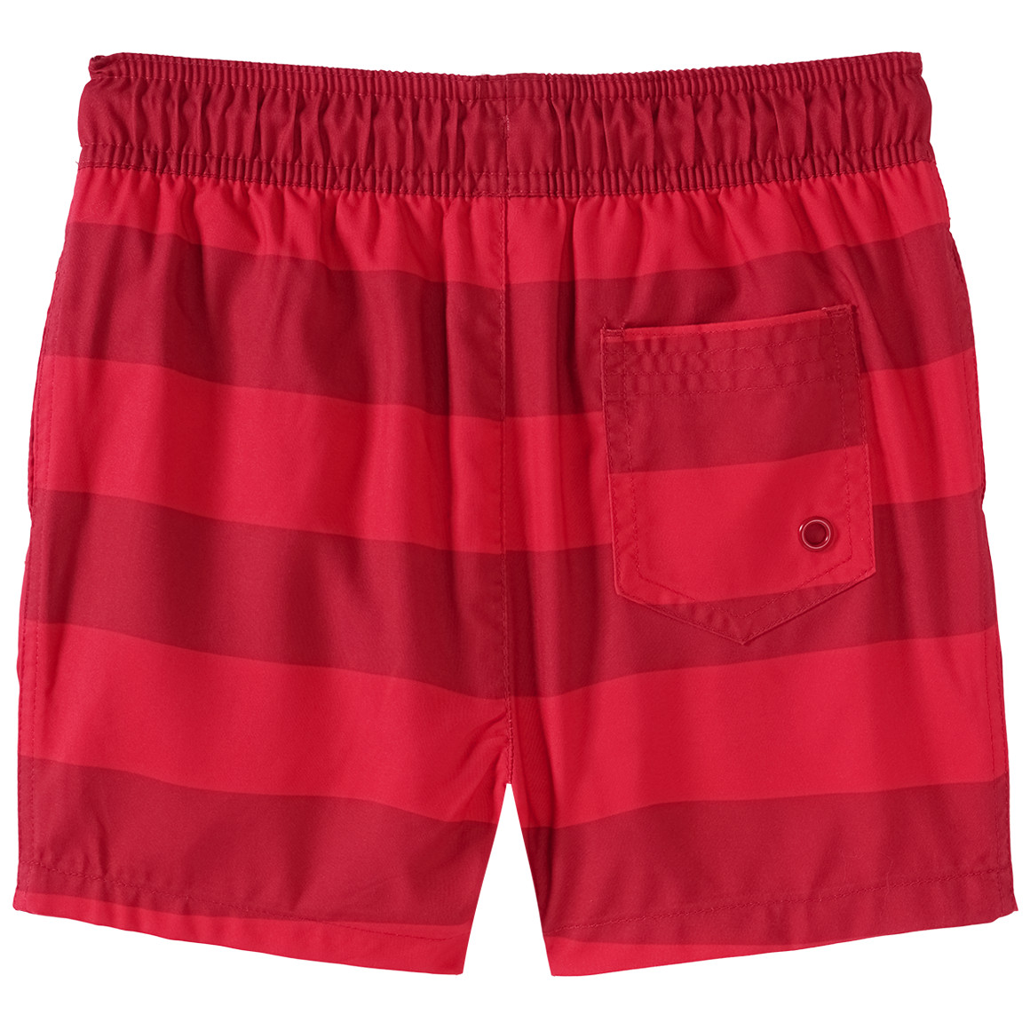 Famy Jungen Badeshorts mit Streifen dunkelrot / hellrot
