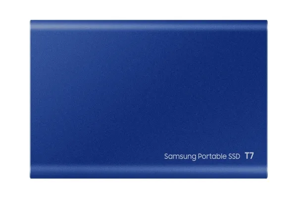 Samsung T7 MU-PC2T0H - SSD - krypteret - 2 TB - ekstern (bærbar) - USB 3.2 Gen 2 (USB-C stikforbindelse) - 256-bit AES - indigoblå