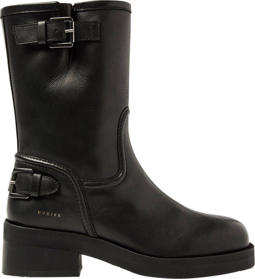 NUBIKK Biker Boots Dames Eve Leva Maat: 40 Materiaal: Leer Kleur: Zwart