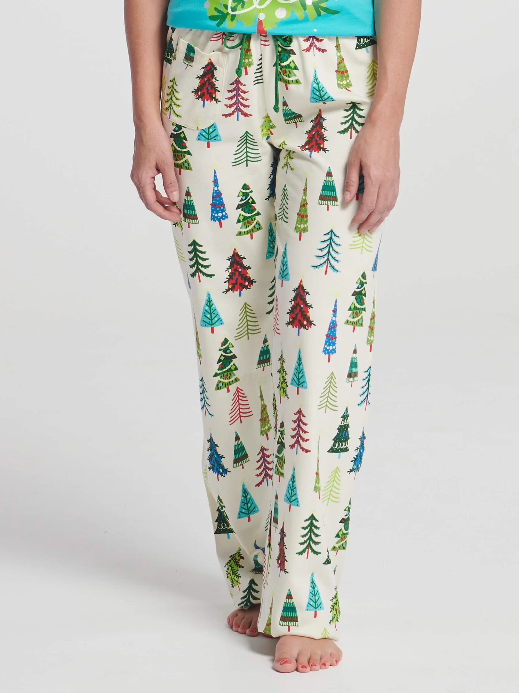 Hatley Natural Christmas Tree Pyjama Bottoms