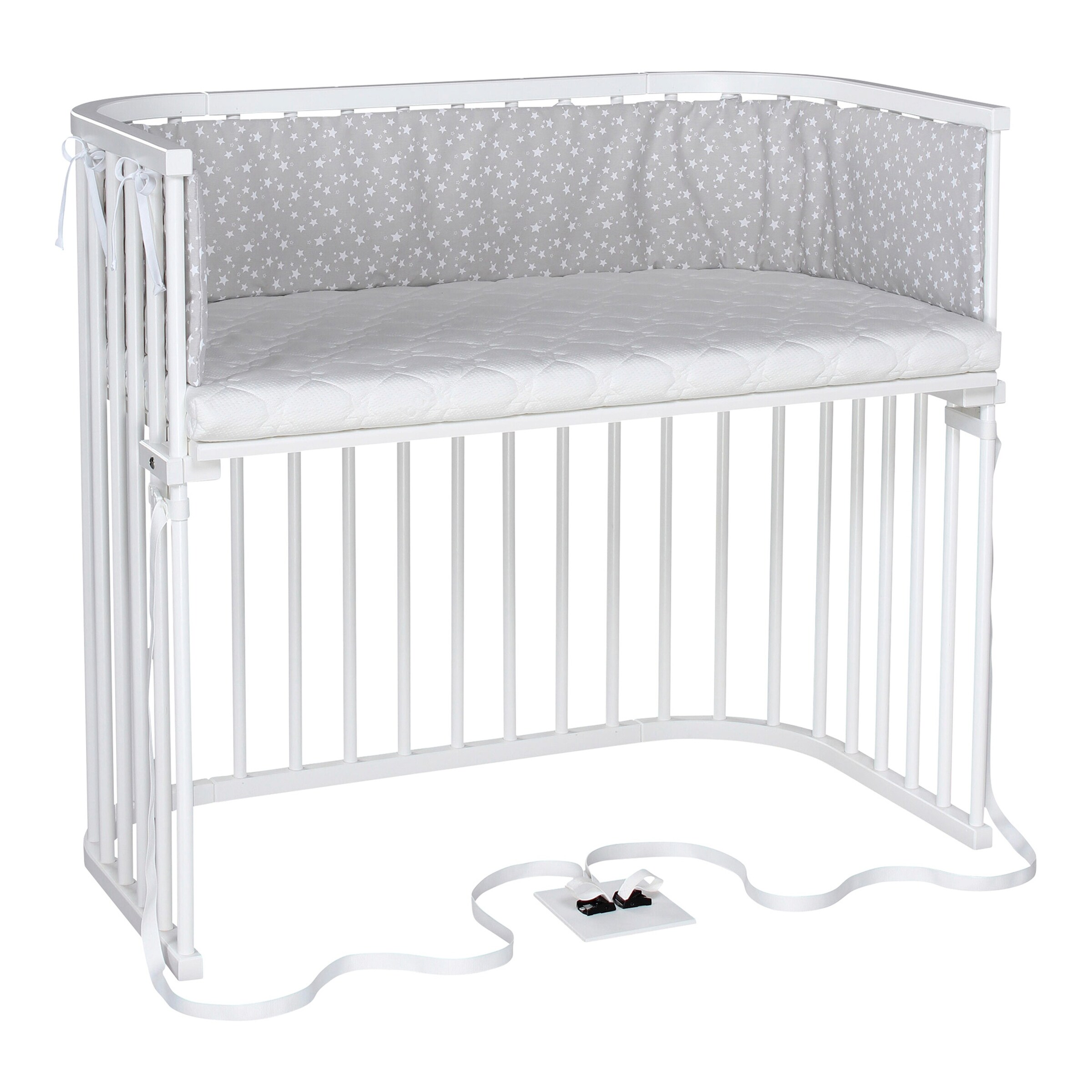 babybay® Beistellbett Boxspring XXL weiß mit Matratze Classic Soft