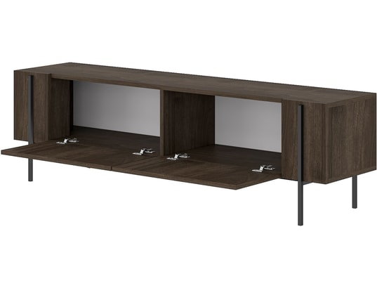 CONCEPT1 - Meuble TV Herman - Noyer 160 x 45,6 x 31,4