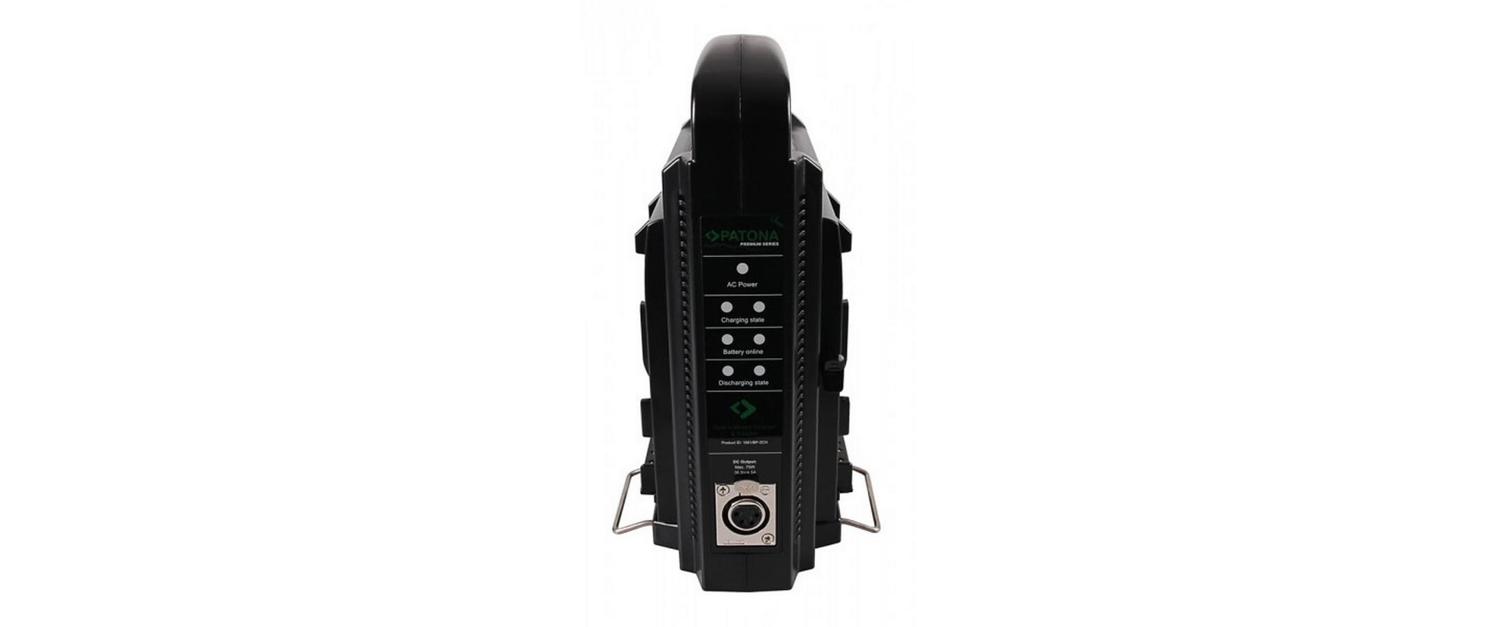 Ladegerät Dual V-Mount<br>Dual V-Mount Ladegerät f. Sony BP-95W BP-GL65 BP-190WS mit 4-Pin XLR Kabel
