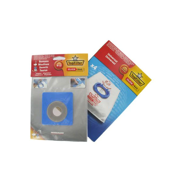Boite de 4 sacs aspirateurs universels Top Filter avec Adaptateur Clic