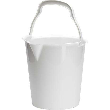 Spand med hank 10 liter - hvid