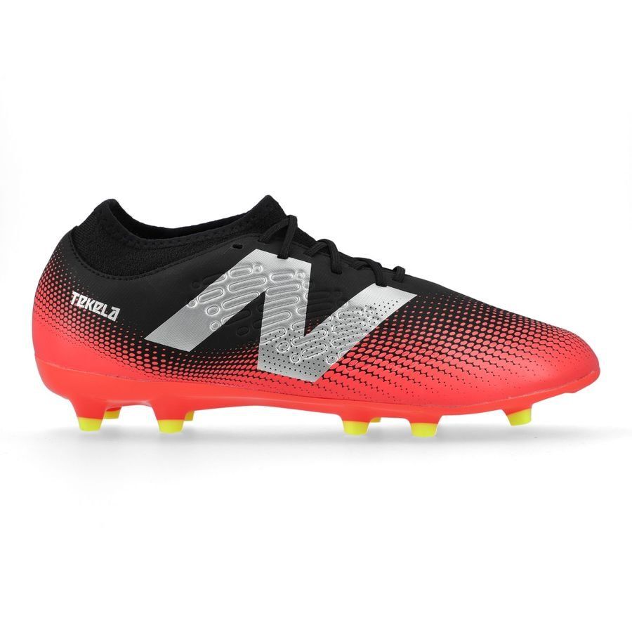 New Balance Tekela V4 Magique FG Flash Point - Noir/Rouge/Argenté