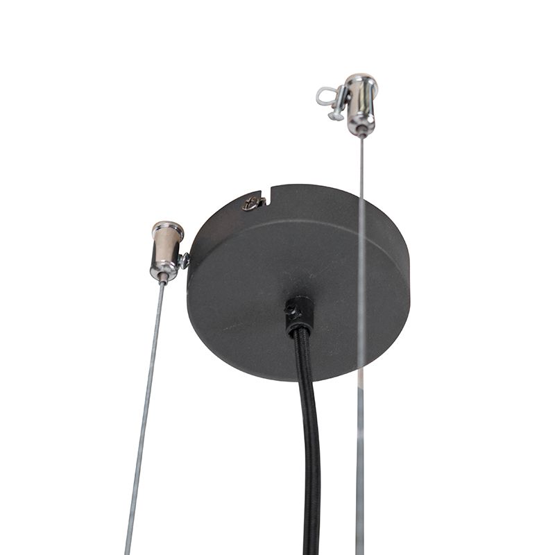 Hanglamp zwart met rek 4-lichts - Cage Rack