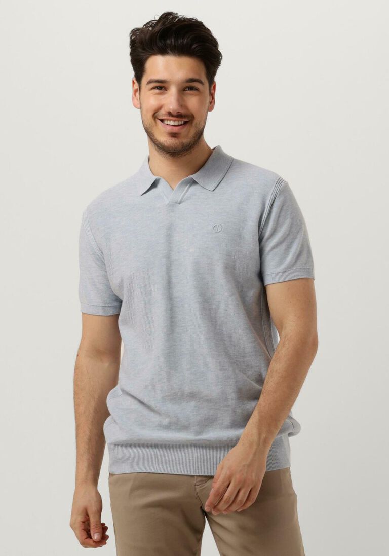 DSTREZZED blauwe dstrezzed polo polo s/s melange slub