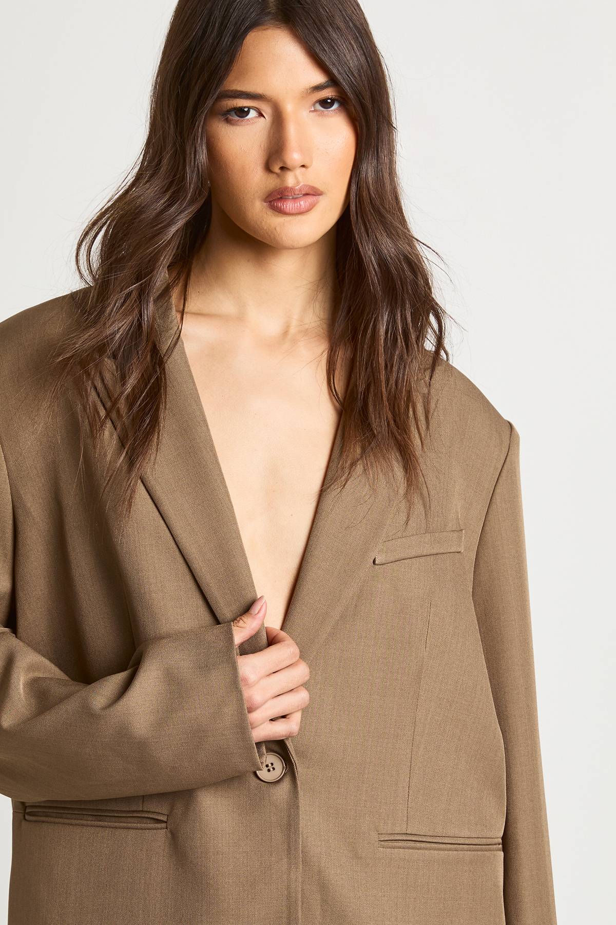 boohoo Blazer Oversized à Boutonnage Simple