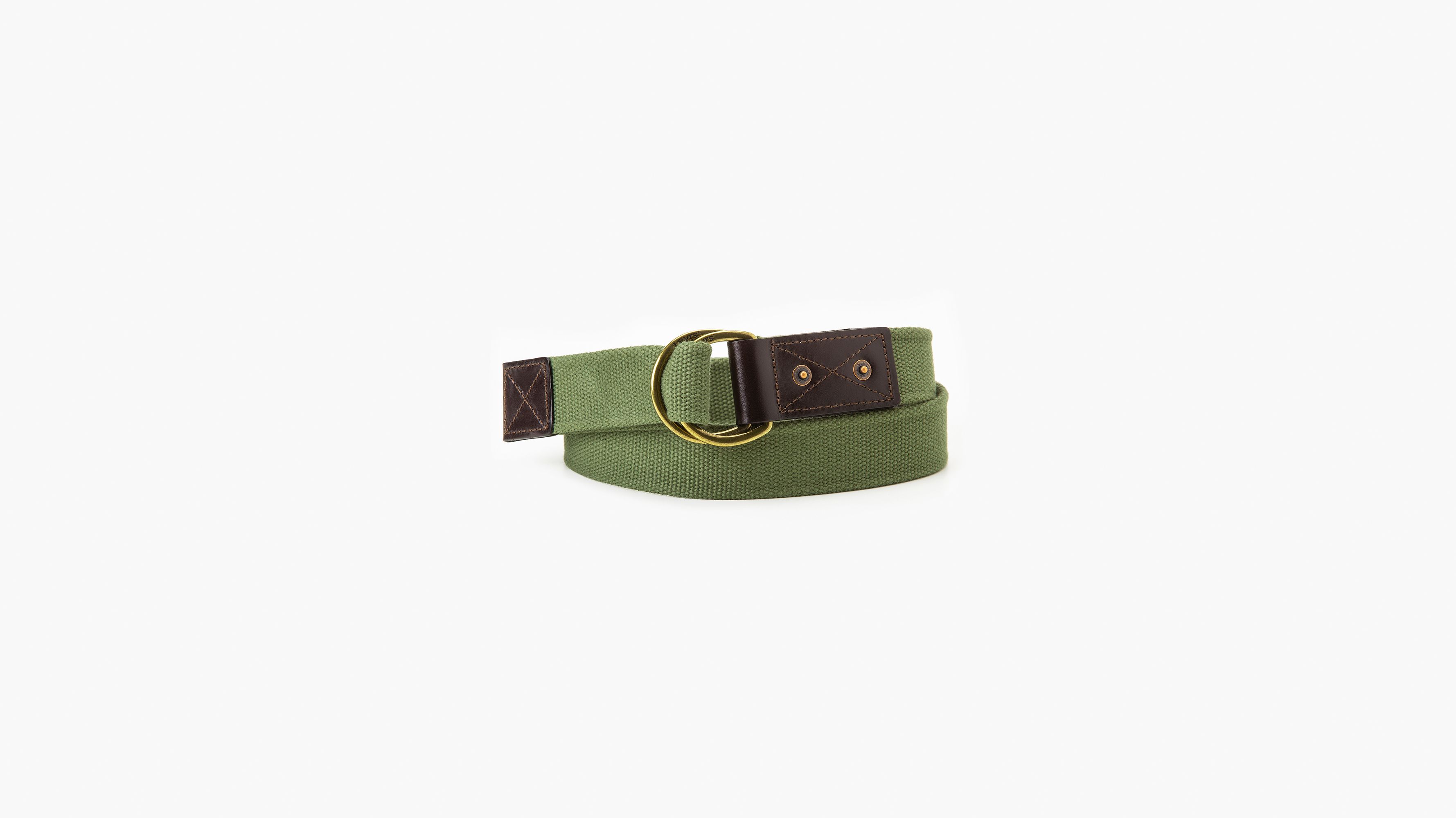 Ceinture tissée Mixed Material - Olive - Vert
