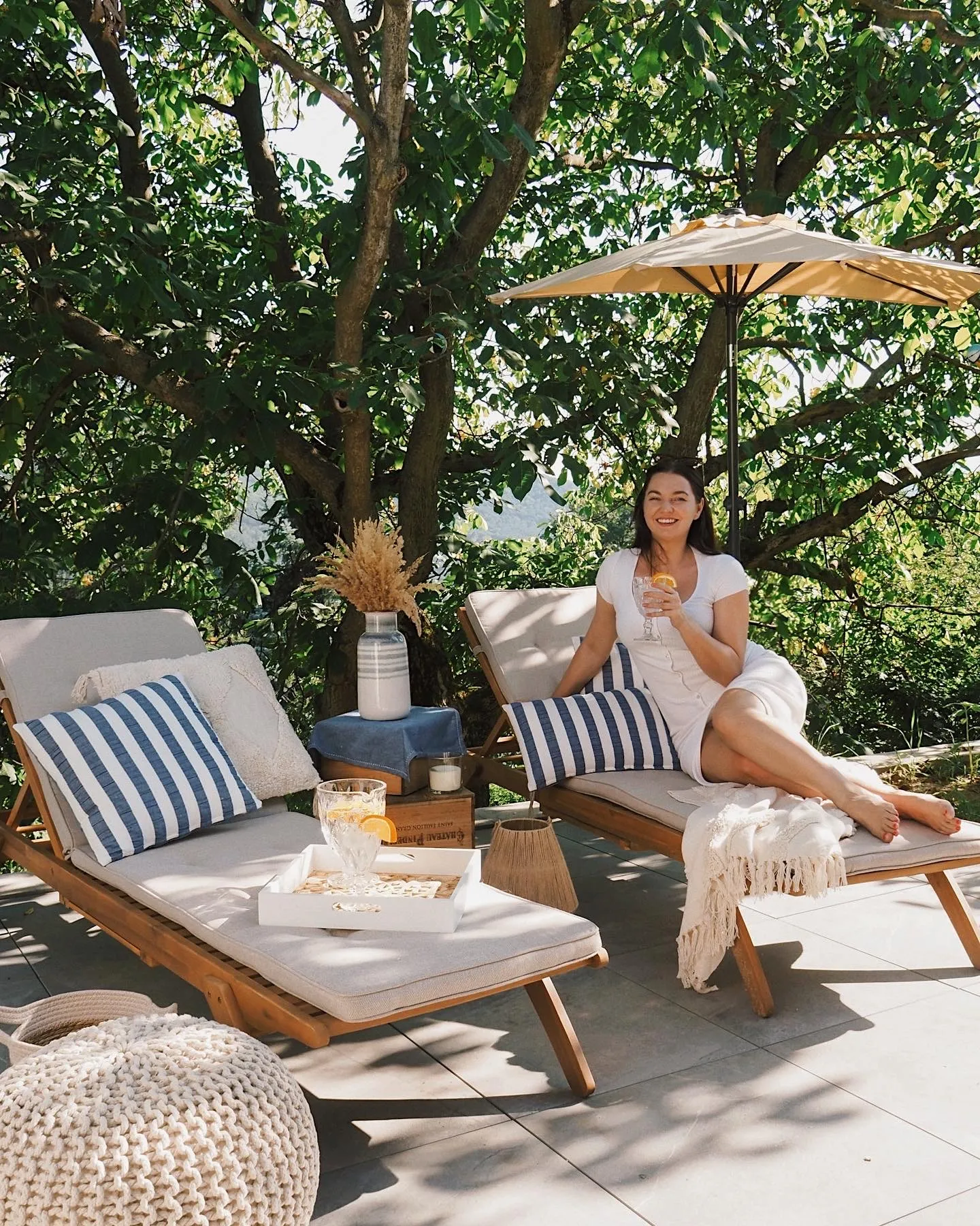 Zweefparasol 300 cm RAVENNA Zandbeige