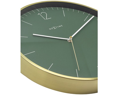Wandklok Essential Gold glas metaal groen Ø 34 cm