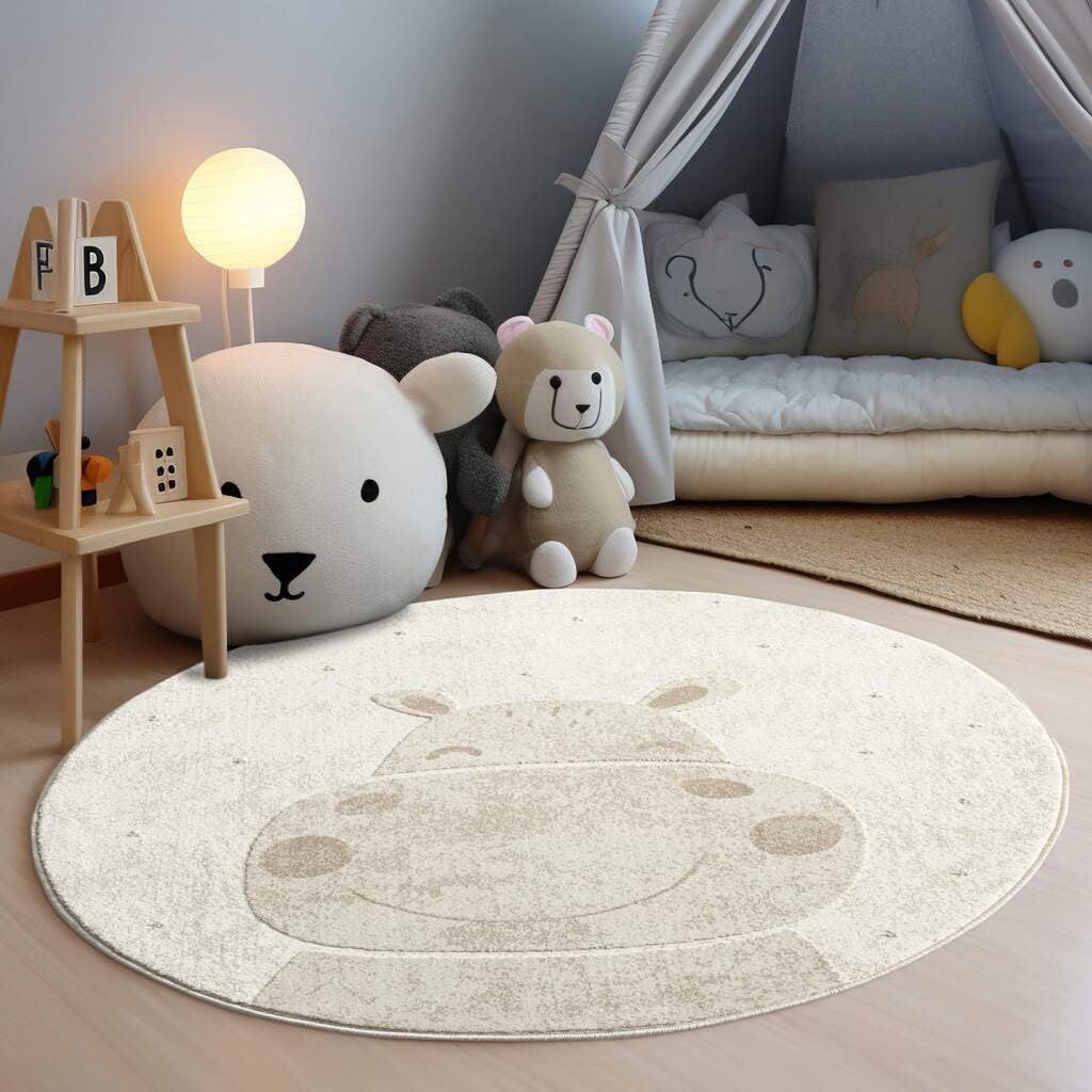 Carpet City Kinderteppich »MARA703« rund 11 mm Höhe Kinderzimmer, Kurzflor,robust,Tiere,  Spielzimmer
