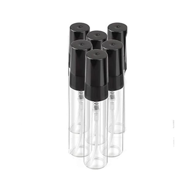 Mini refill parfumeflaske sprayflaske 5 ml 5-pak Sort