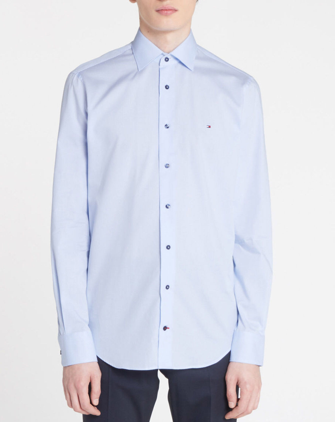 Tommy Hilfiger Chemise regular fit Twill bleu clair