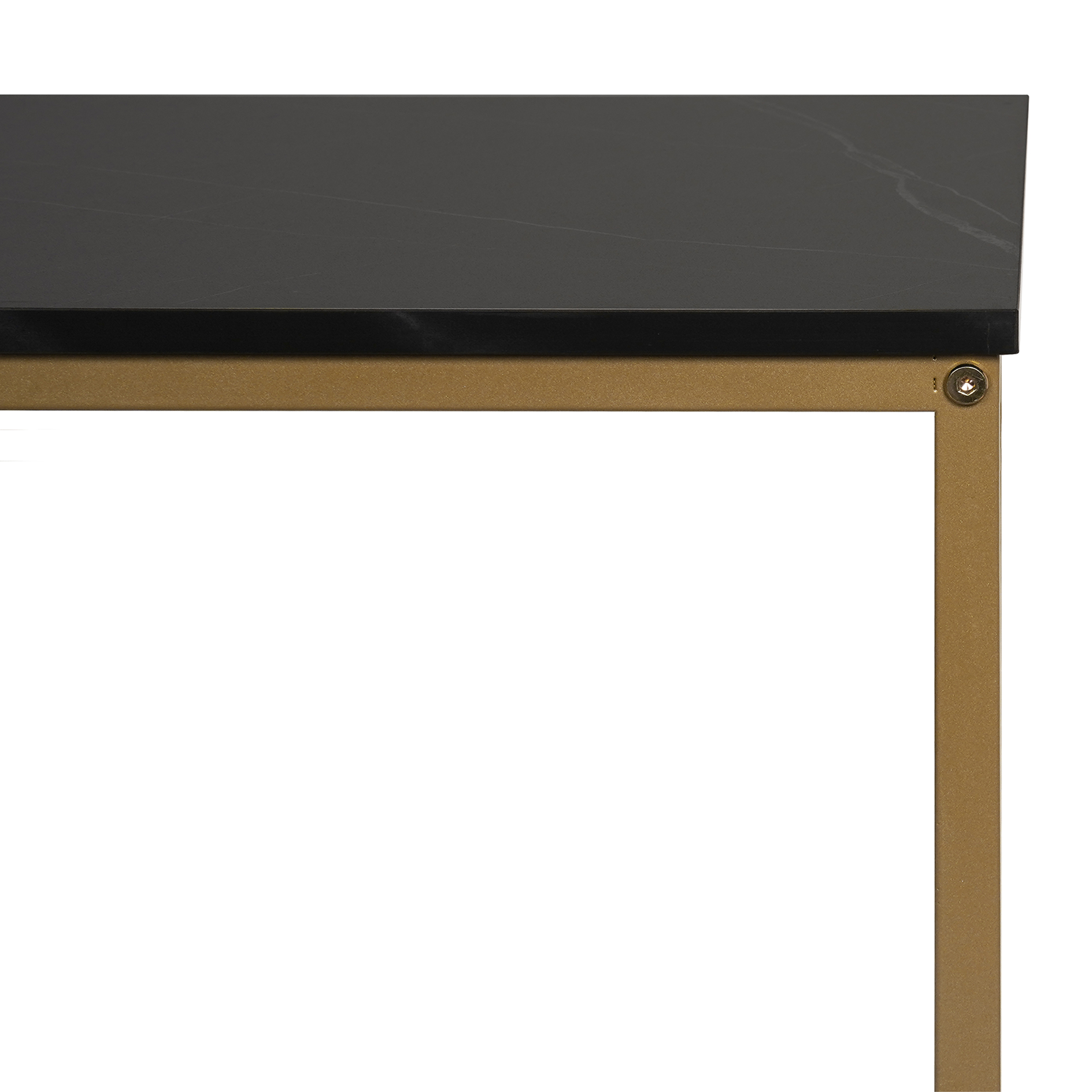 Beistelltisch - schwarz-gold - Mamoroptik