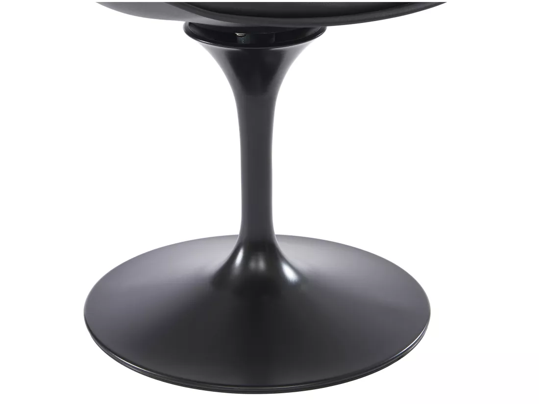 Lot de 6 chaises en polypropylène, simili et métal - Noir - XAFY