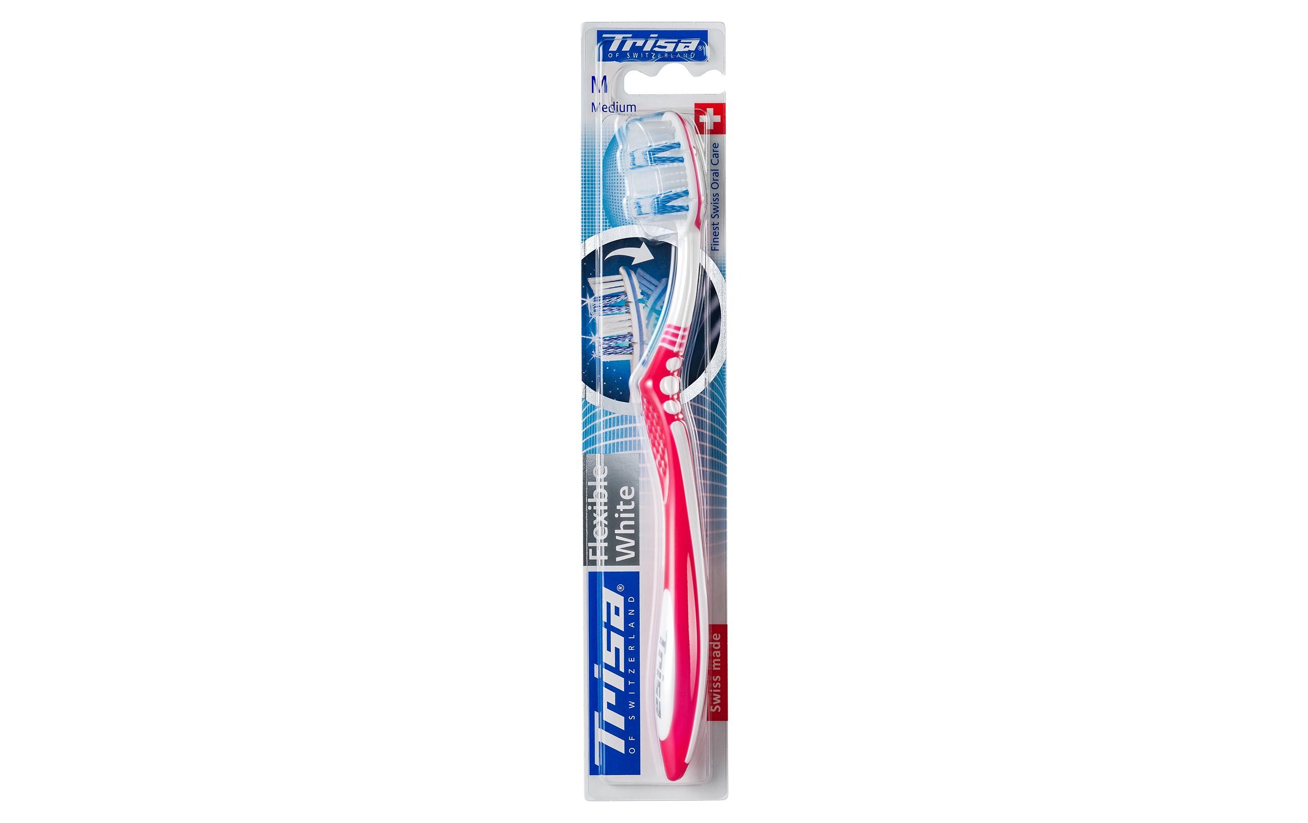 Handzahnbürste Flexible White medium assortiertZahnbürste mit Whitening-Borsten