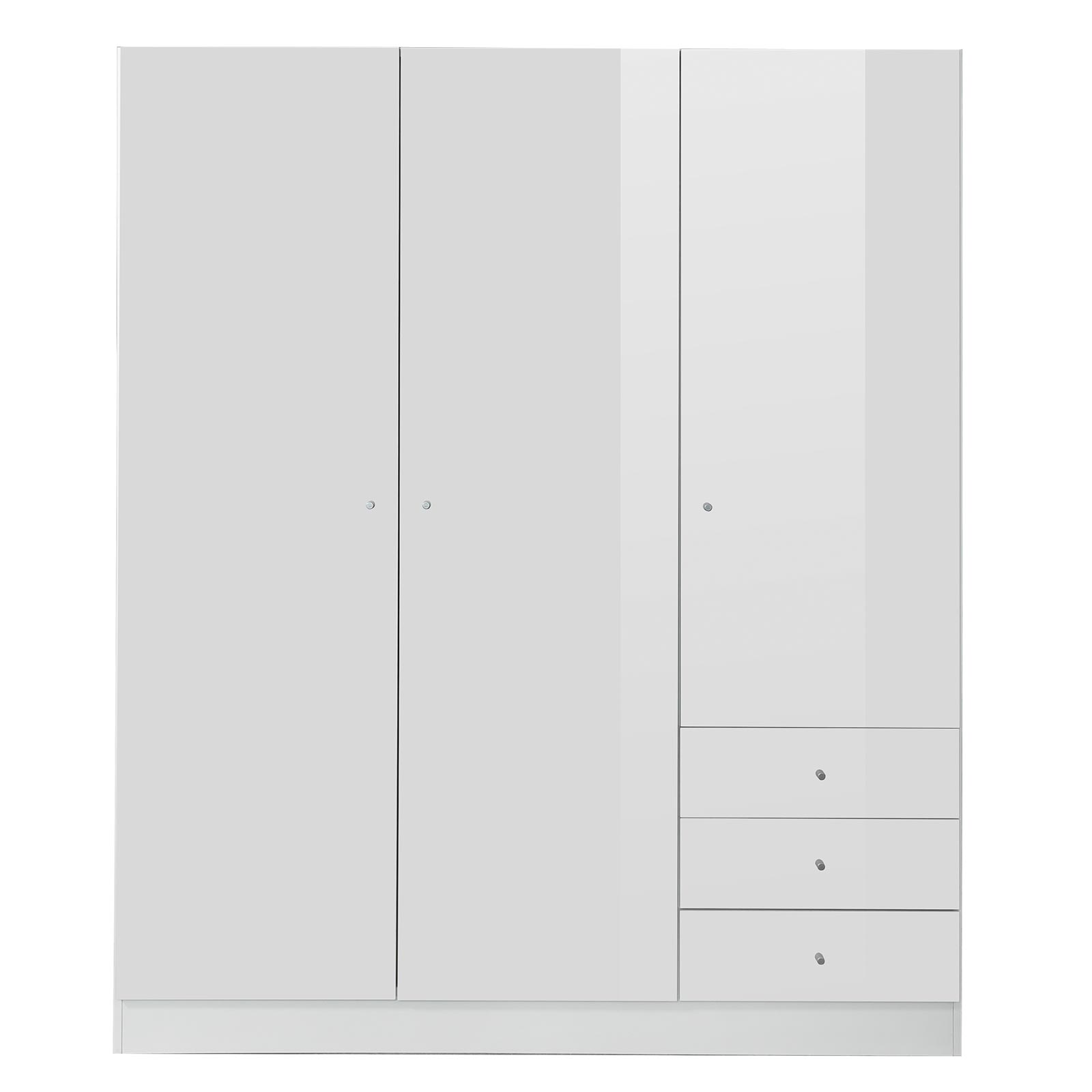 Kleiderschrank - weiß Hochglanz - 150 cm breit