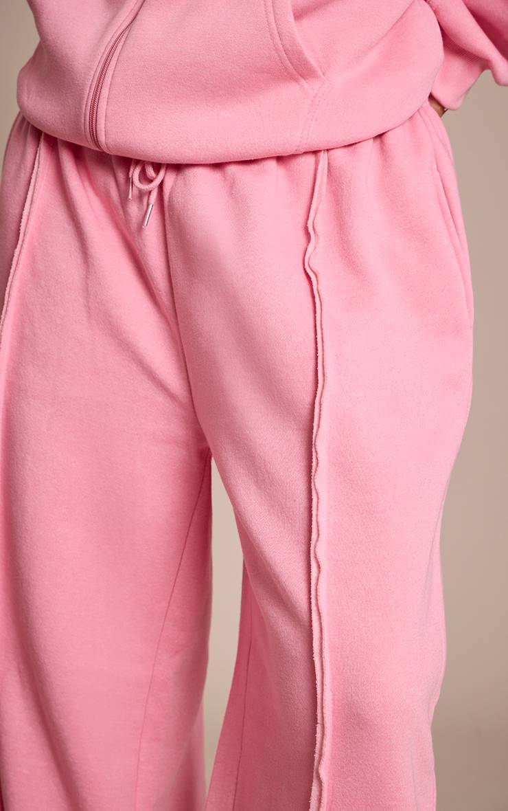 Rose Clair Jogger Large Oversize Avec Détails De Coutures Grande Taille