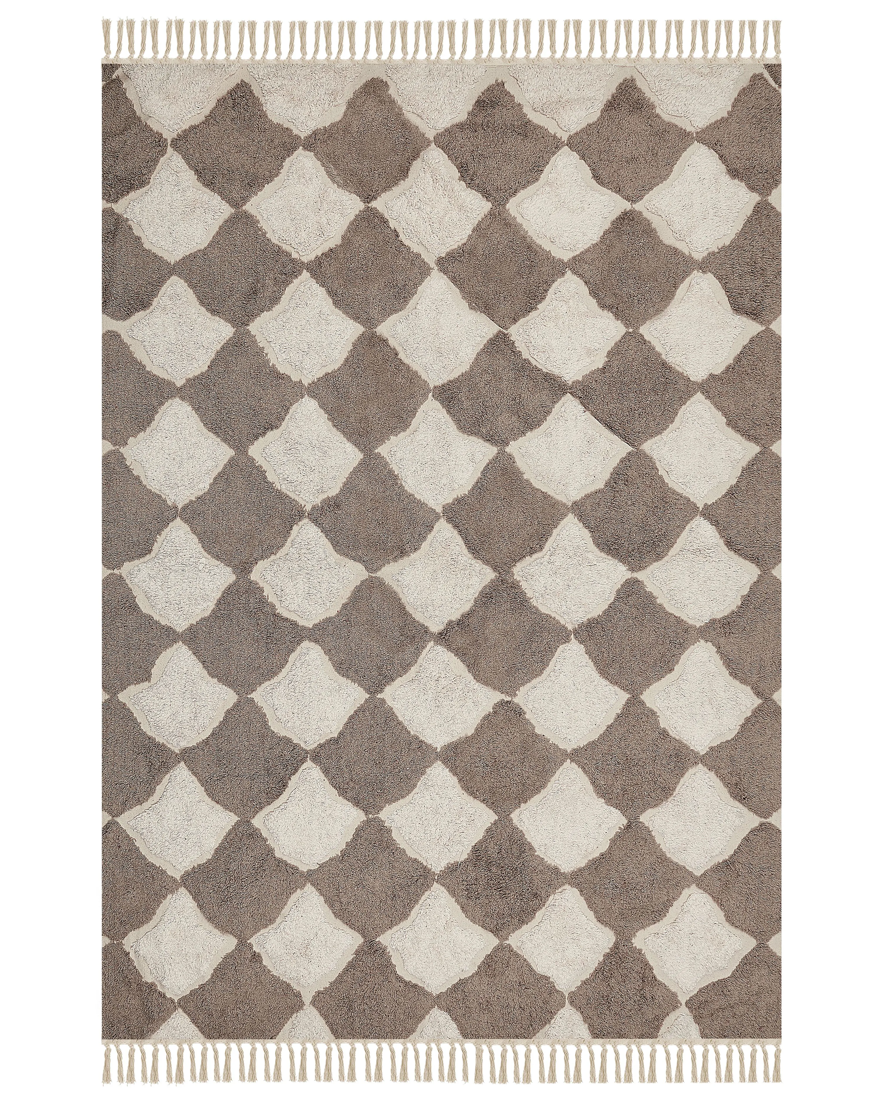 Vloerkleed SINOP Beige 160 x 230 cm Katoen