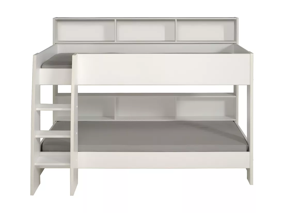 Lits Superposés avec Niches de rangement - 90x200 cm - Leo