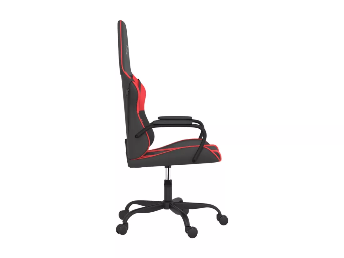 Chaise de jeu de massage Noir et rouge Similicuir