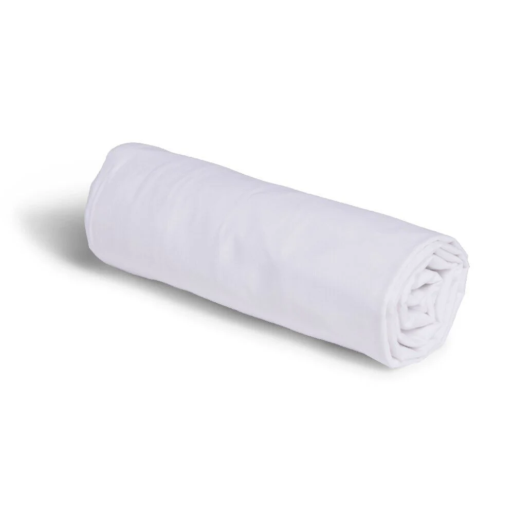 Drap housse 160x200cm 100% coton blanc