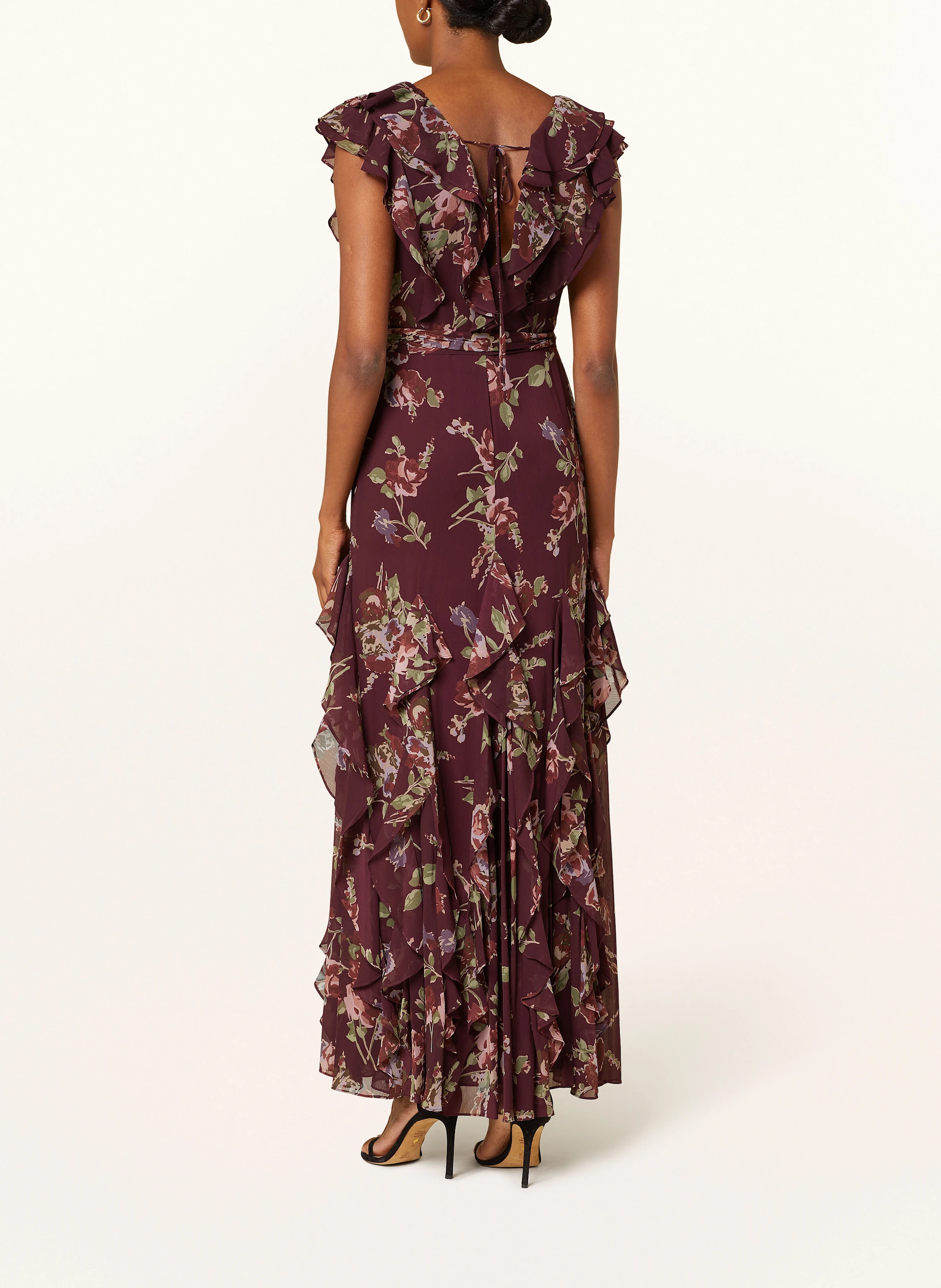 LAUREN RALPH LAUREN Kleid mit Cut-out und Volants