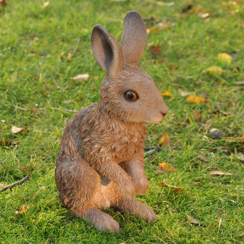 Dazikemo Dekofigur Gartenfigur Hase 10 x 14 x 27 cm
