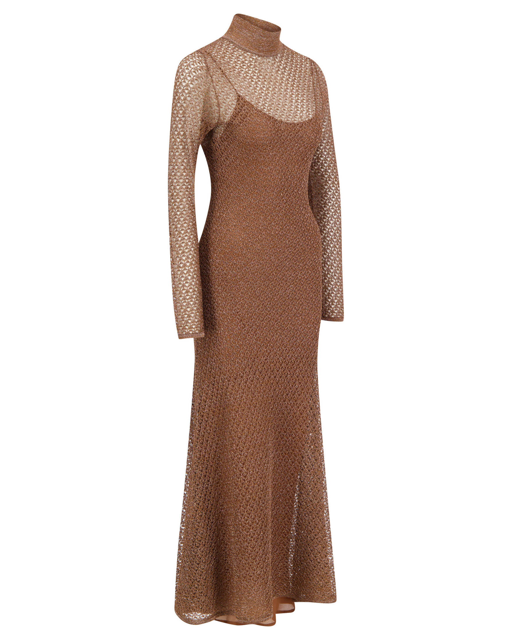 Tom Ford| Damen Maxi-Strickkleid mit schimmerndem Effekt