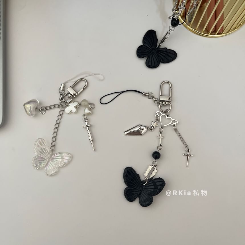 Minbrogy - Vlinder telefoonhanger / tashanger sleutelhanger