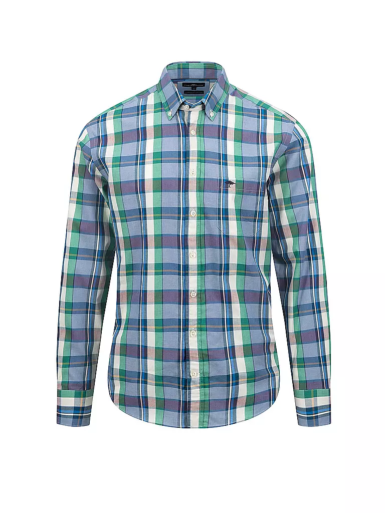 FYNCH HATTON Hemd Casual Fit grün