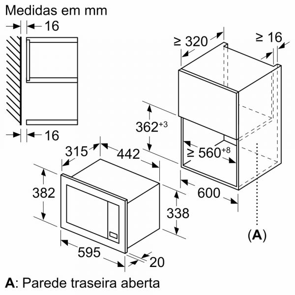 Microondas Bosch Encastre BEL623MS3