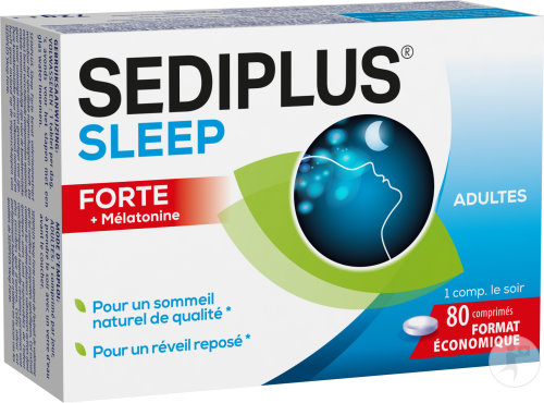 Sediplus Sleep Forte Complément Alimentaire Adultes 80 Comprimés