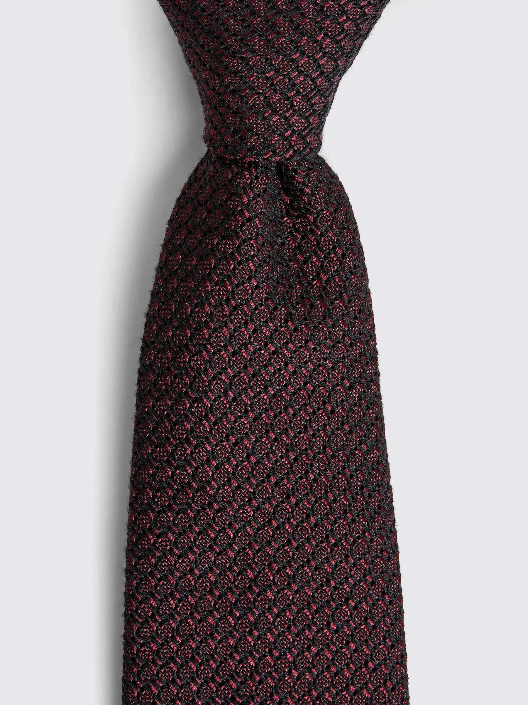 Rood - MOSS Grenadine stropdas