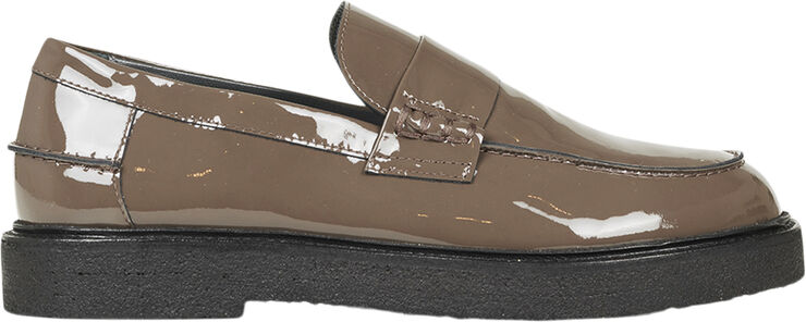 ANGULUS Klassisk loafer med blød hælkappe 1722 dark taupe