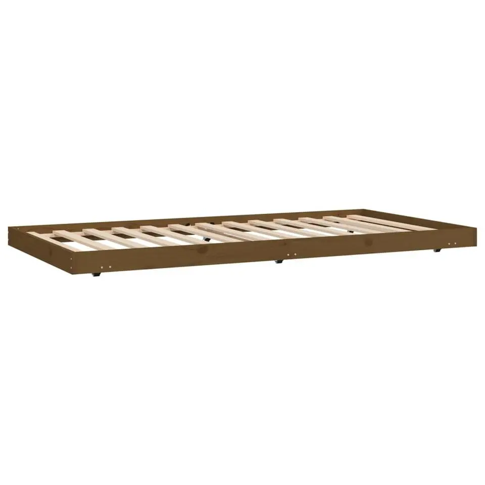 vidaXL - Onderschuifbed - Honingbruin - Massief grenenhout - 80x200 cm