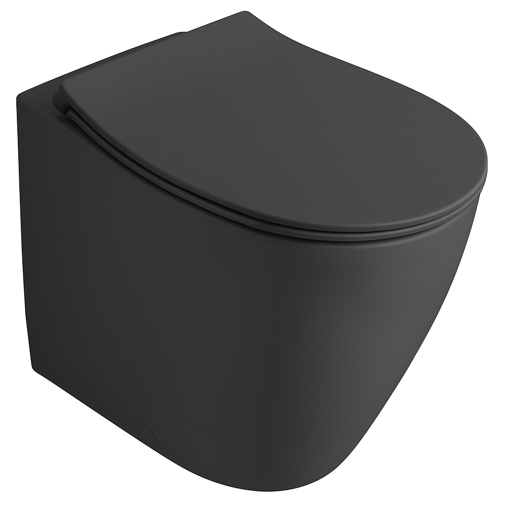 Isvea Sentimenti staande toiletpot randloos 52x36cm antraciet