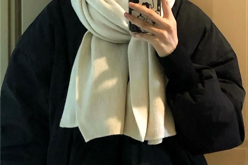 Hyeeun - Effen gebreide sjaal