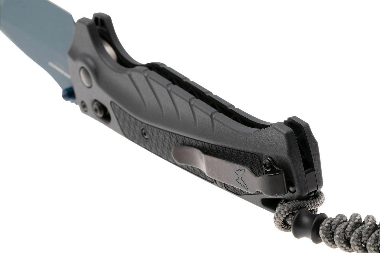 Benchmade Adira 18060BT-01 Blue Titanium Cerakote CPM MagnaCut, Tempest Gray Grivory zakmes