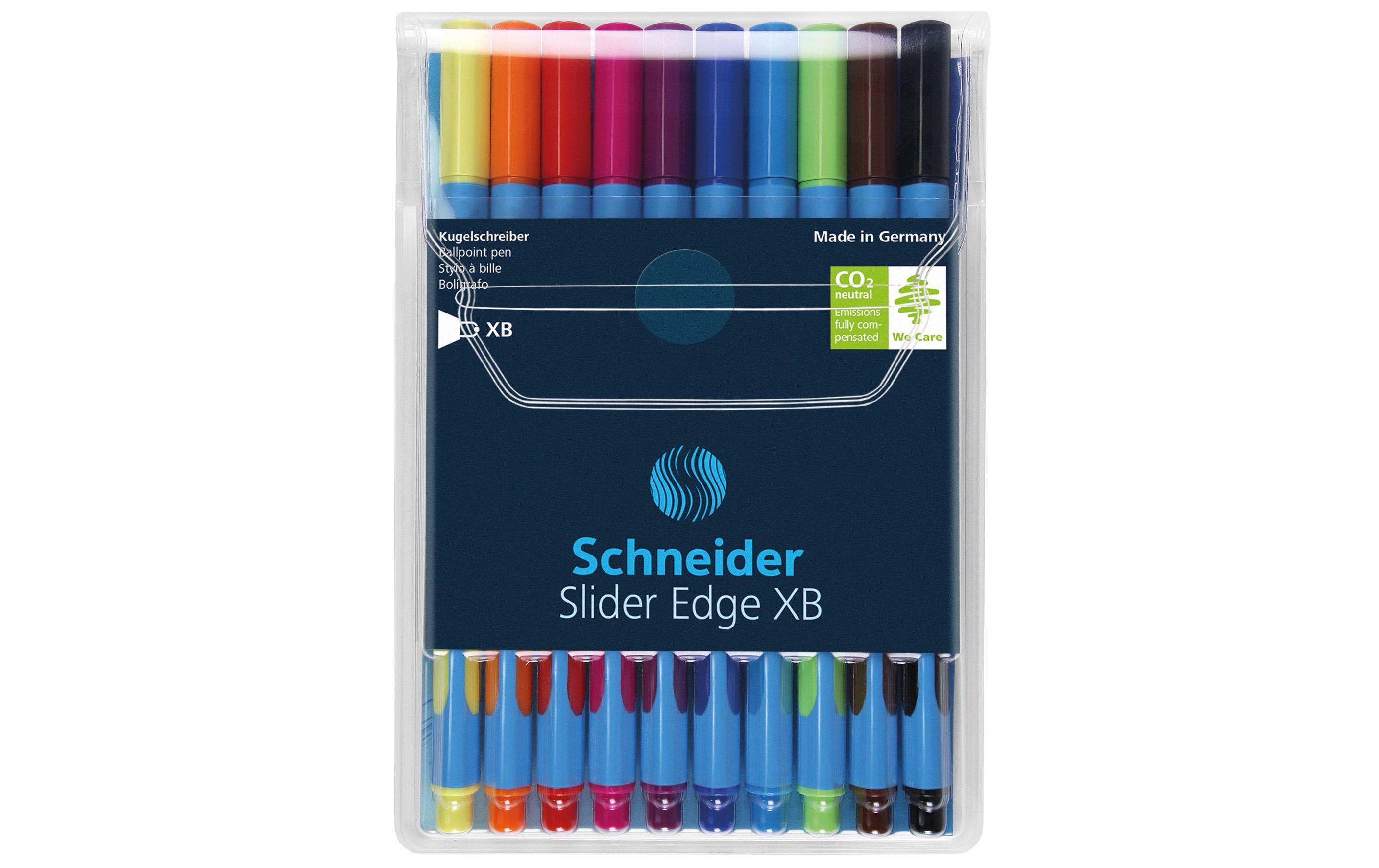 Kugelschreiber Slider Edge 10er SetKugelschreiber-Set mit Viscoglide-Technologie