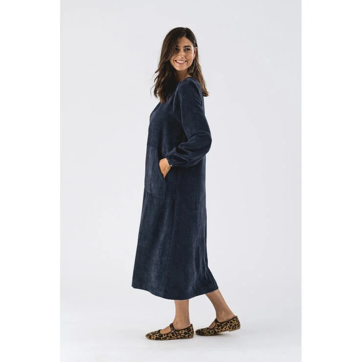 Lollys Laundry LucasLL Midi Dress LS Dark blue