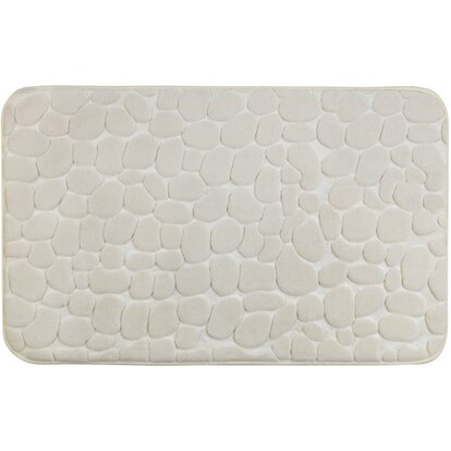 (50x80cm) Badteppich Memory Foam Badematte Wasserabsorptions Boden Teppich - Weiss