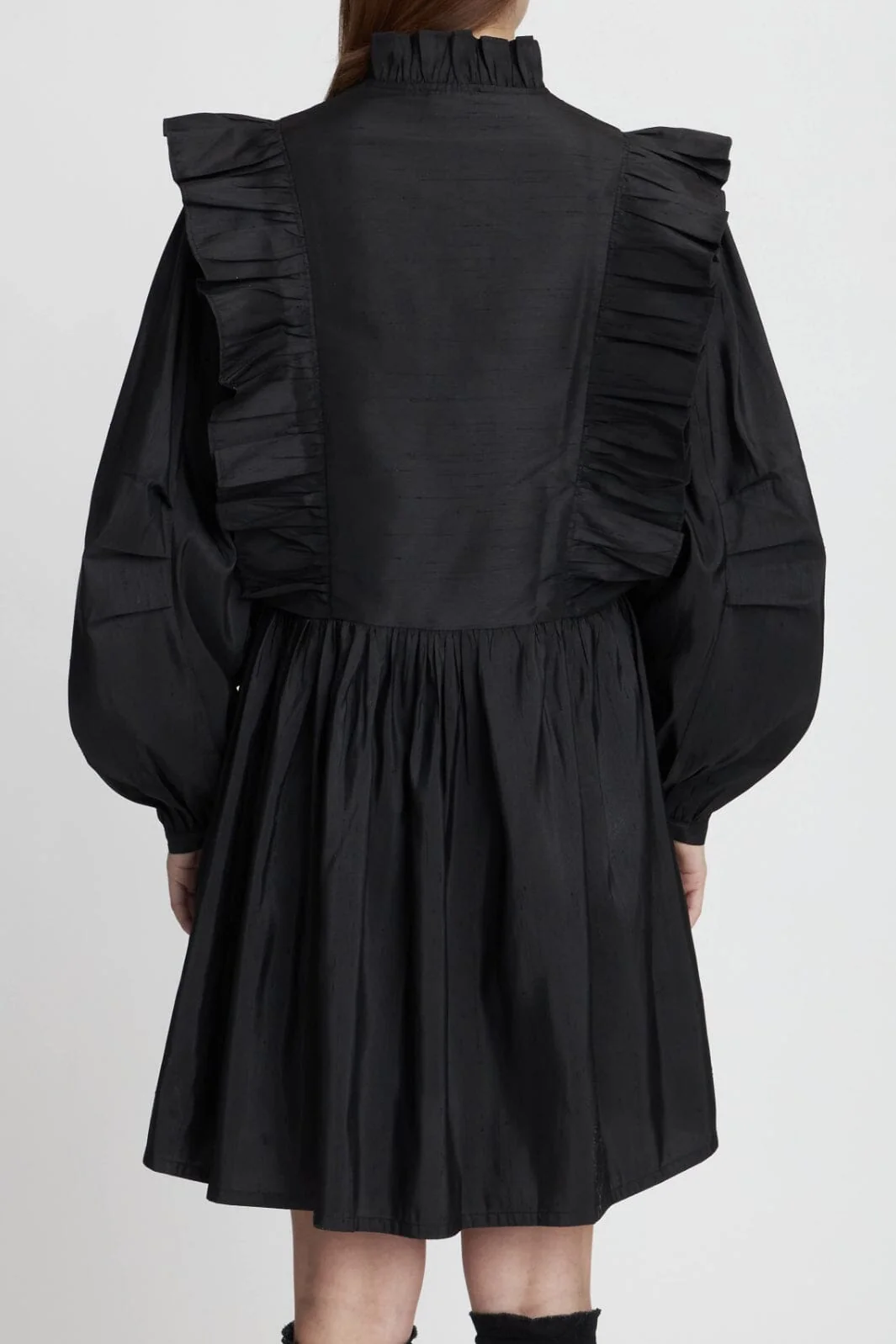 Stella Nova Short Dress With Frills 999 black