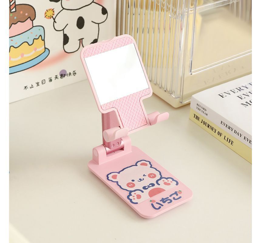 Baburu - Opvouwbare telefoonstandaard van kunststof met sticker (verschillende ontwerpen)