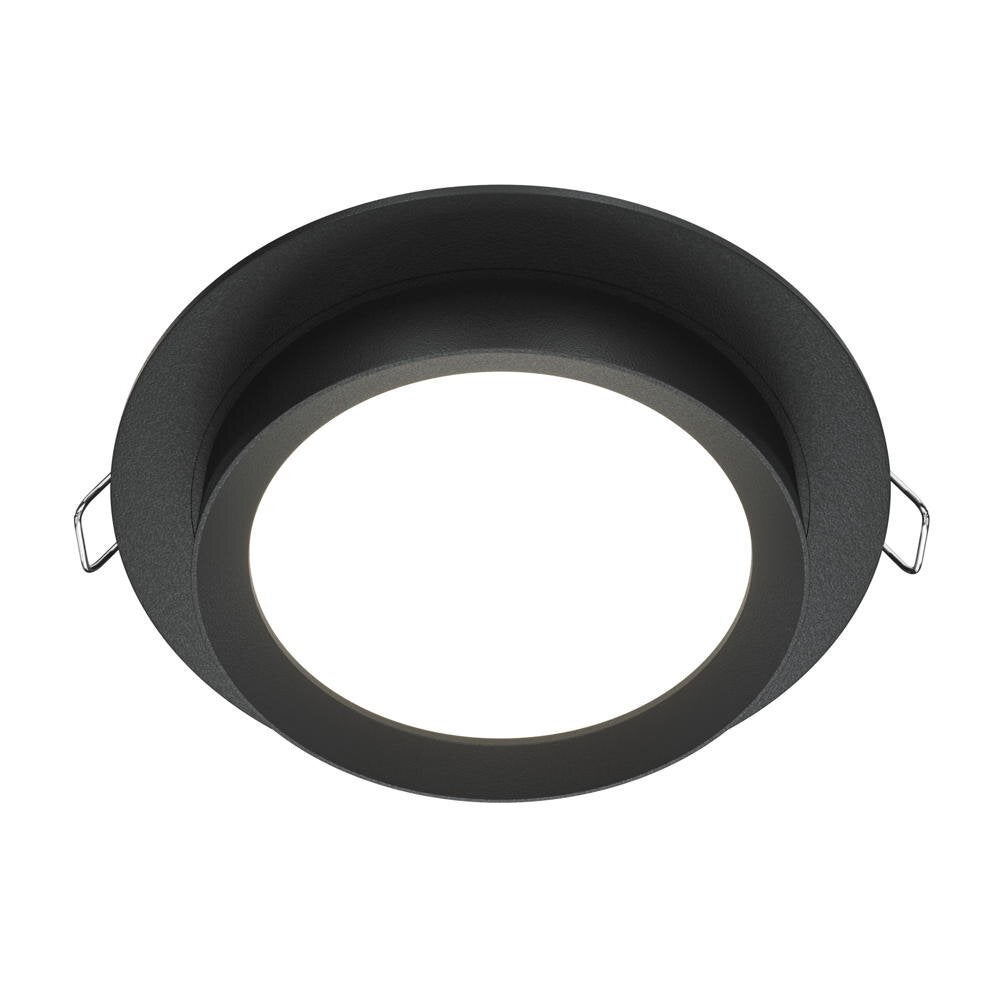 Hoop inbouw plafondlamp in zwart GX53 rond