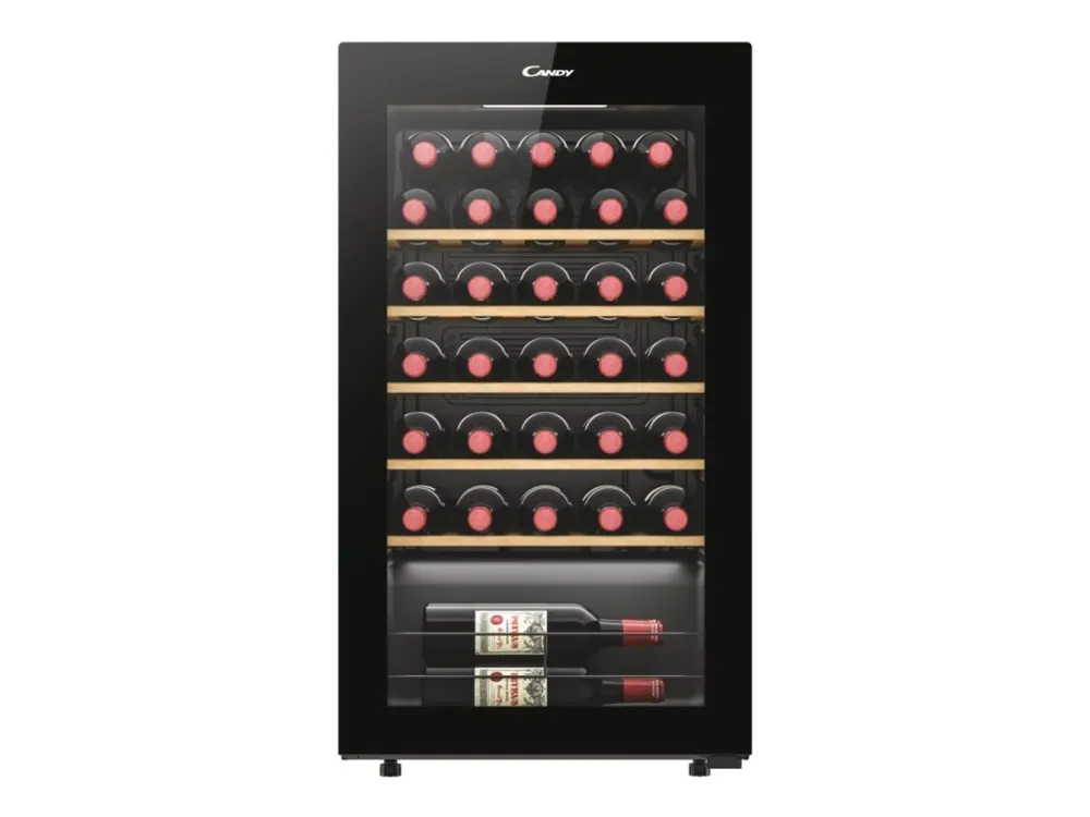 Candy DiVino CWC034 - Vinkøler - Wi-Fi - bredde: 47.5 cm - dybde: 45.6 cm - højde: 85 cm - 90 liter - Klasse G - sort