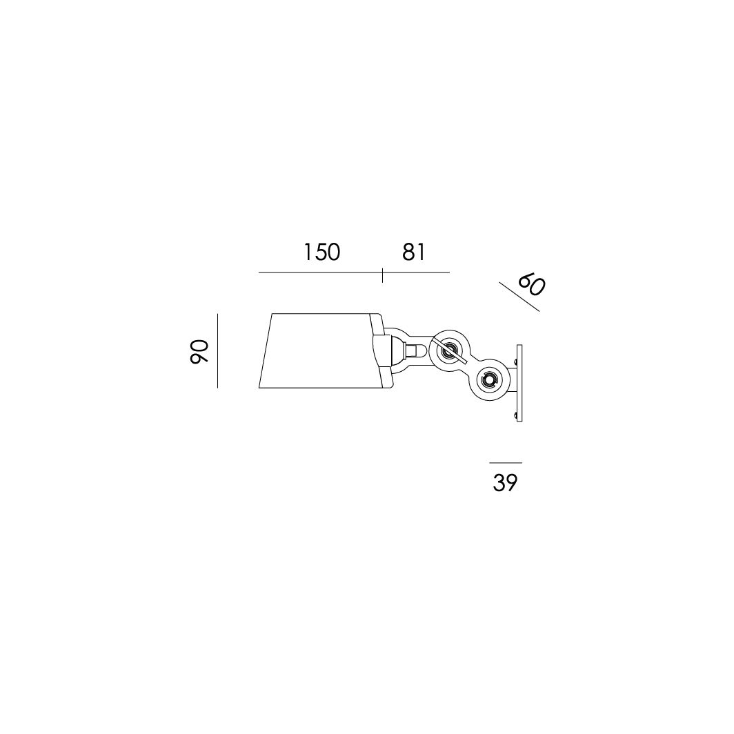Wandlamp Bolt sidefit mini install flux green