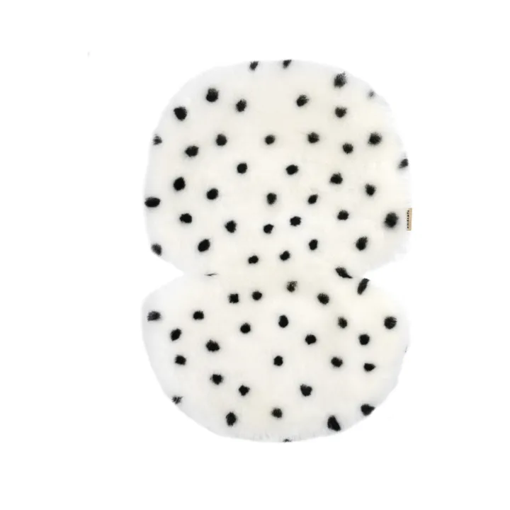 BINIBAMBA Peau de mouton pour poussette et couffin - 68x44 cm | Dalmatian